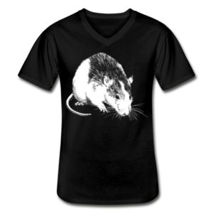 Farbratte Männer T-Shirt mit V-Ausschnitt